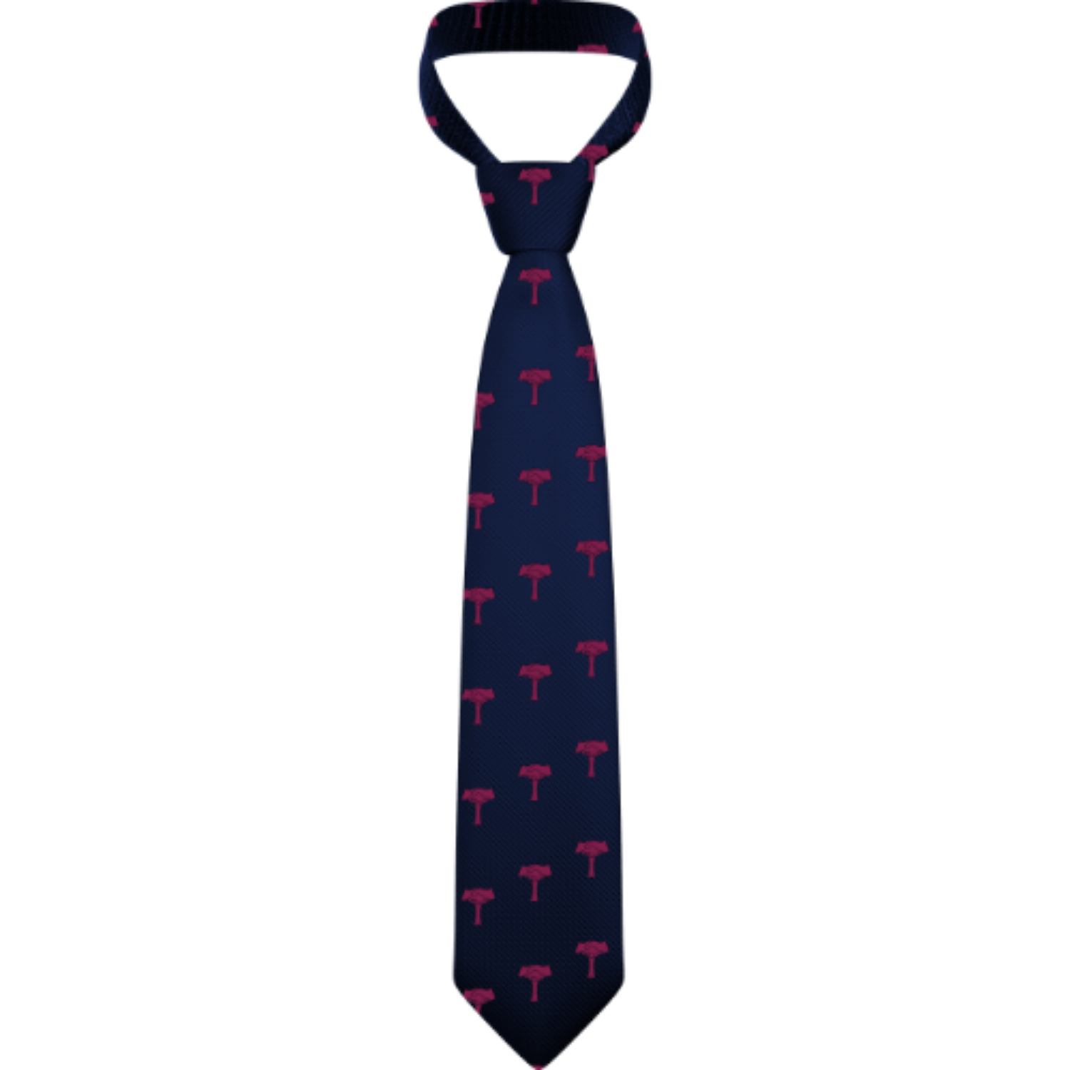 Premium Blue Tie (Magenta Logo)